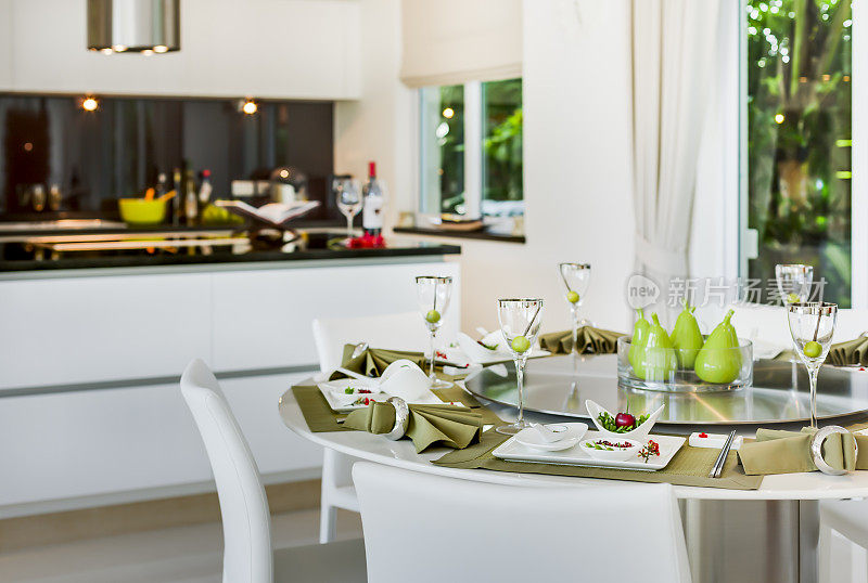 现代厨房,餐厅