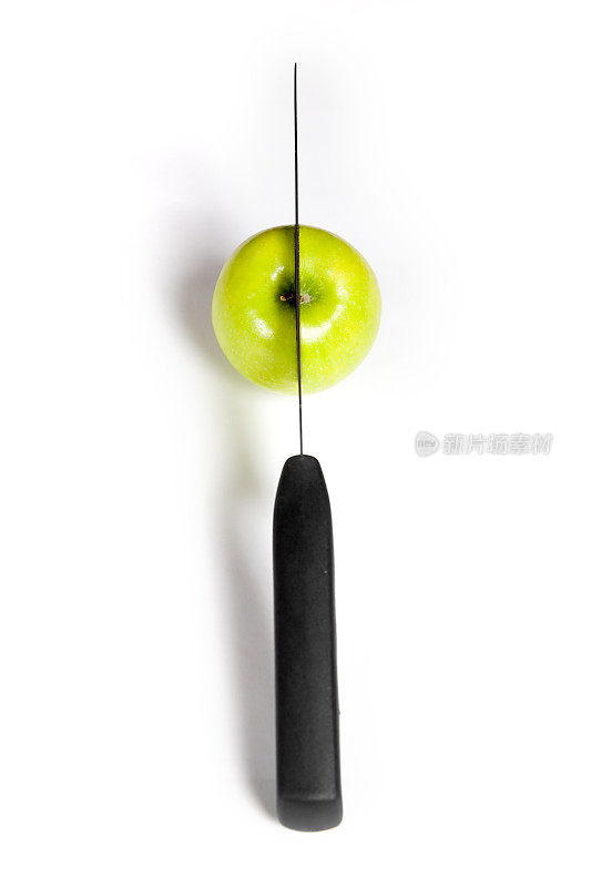 青苹果和刀