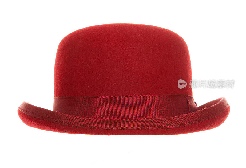 红色圆顶硬礼帽