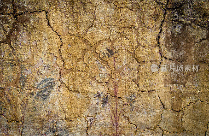 风化的古代壁画纹理墙背景