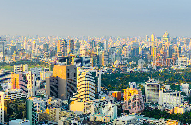 泰国曼谷的城市景观全景