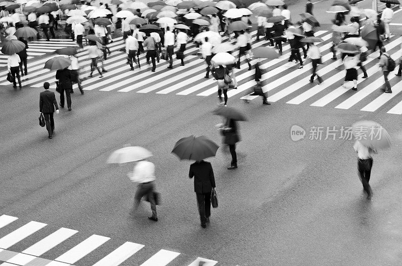 多雨的上班族