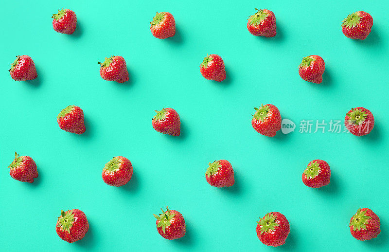 草莓五颜六色的图案