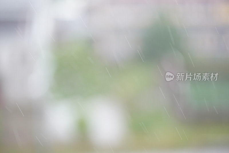 雨与雨滴在运动模糊