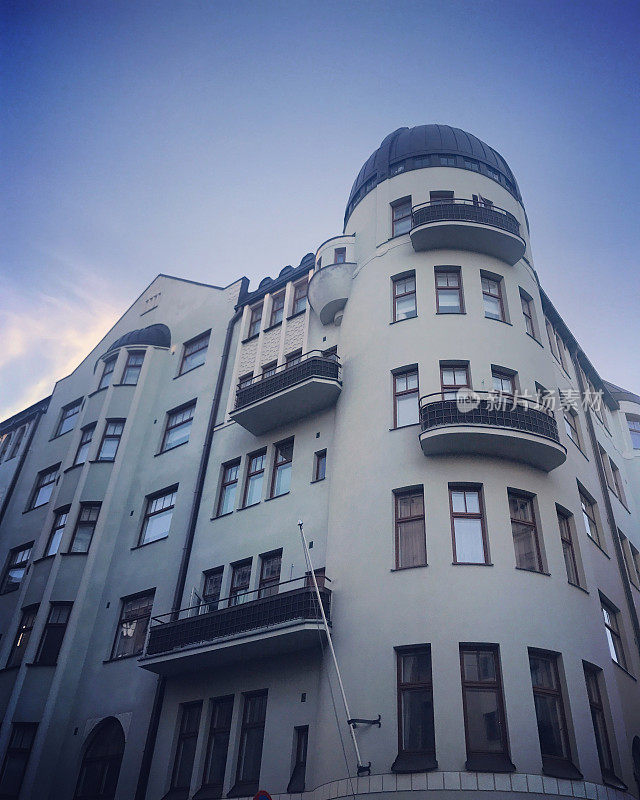 建筑正面在赫尔辛基，芬兰