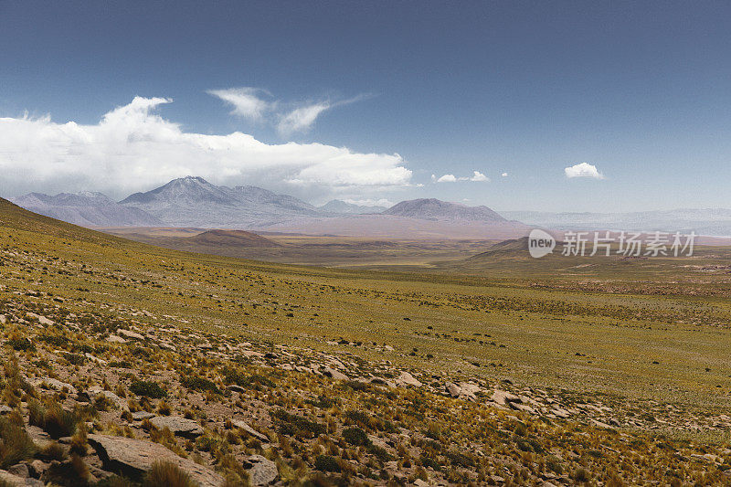 阿塔卡马沙漠的火山景观