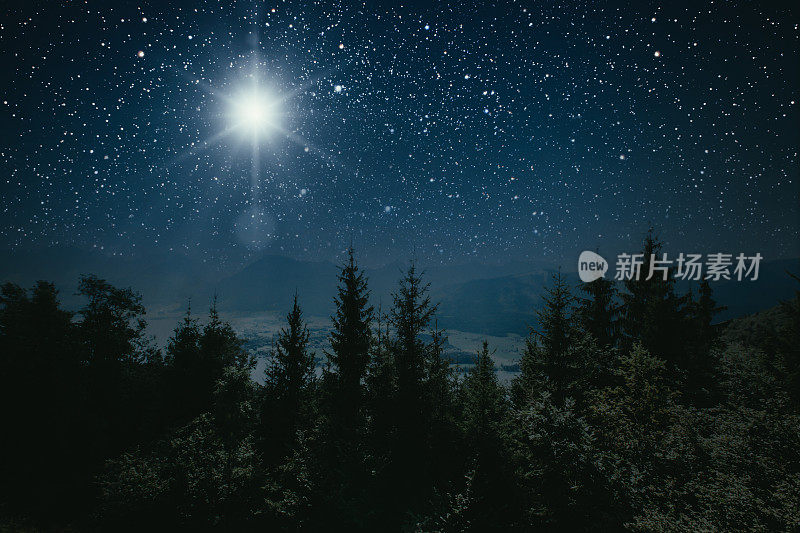星星表示耶稣基督的圣诞节。