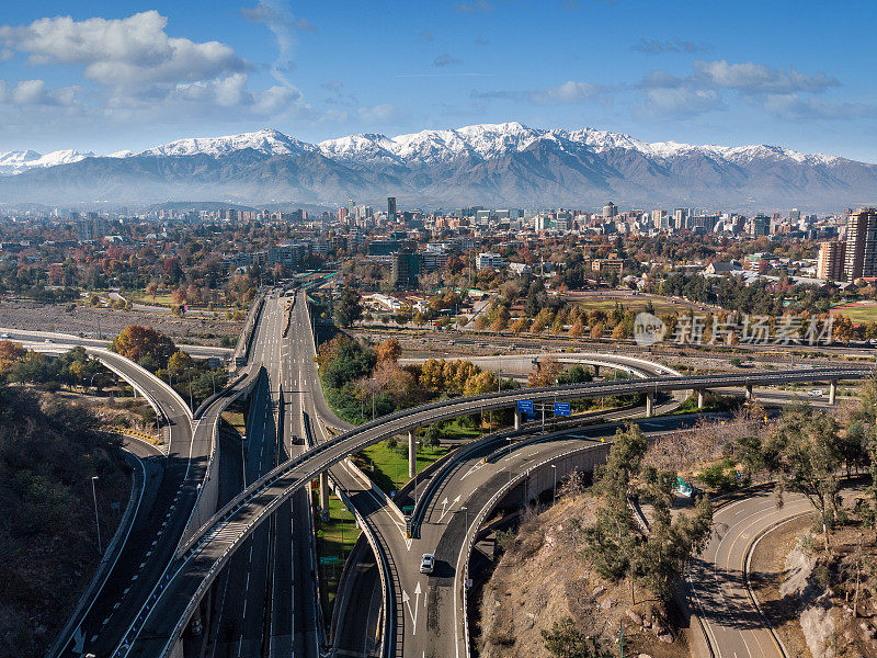 智利圣地亚哥高速公路十字路口