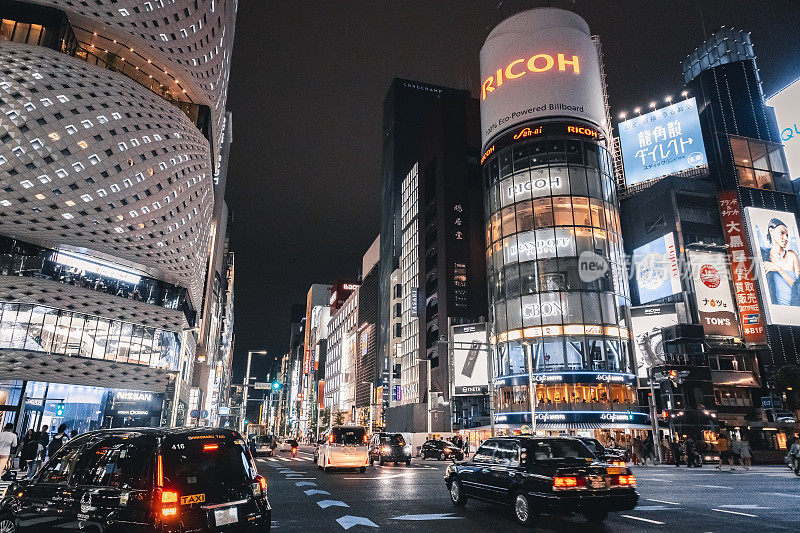 东京银座的夜景