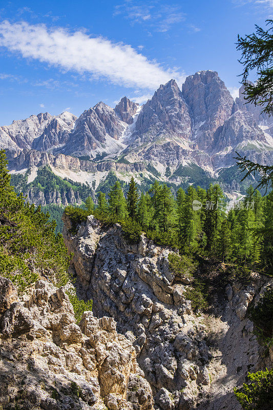 Dolomites的水晶山(意大利，威尼托)