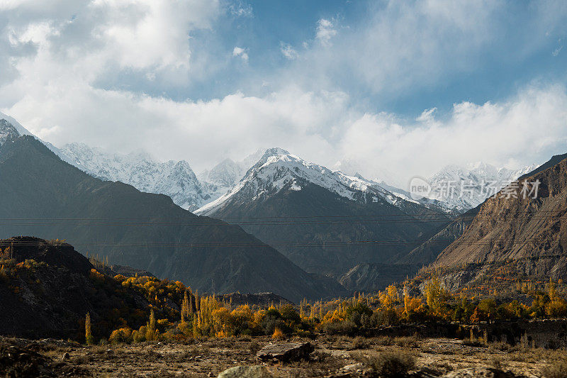 巴基斯坦喜马拉雅山谷的风景