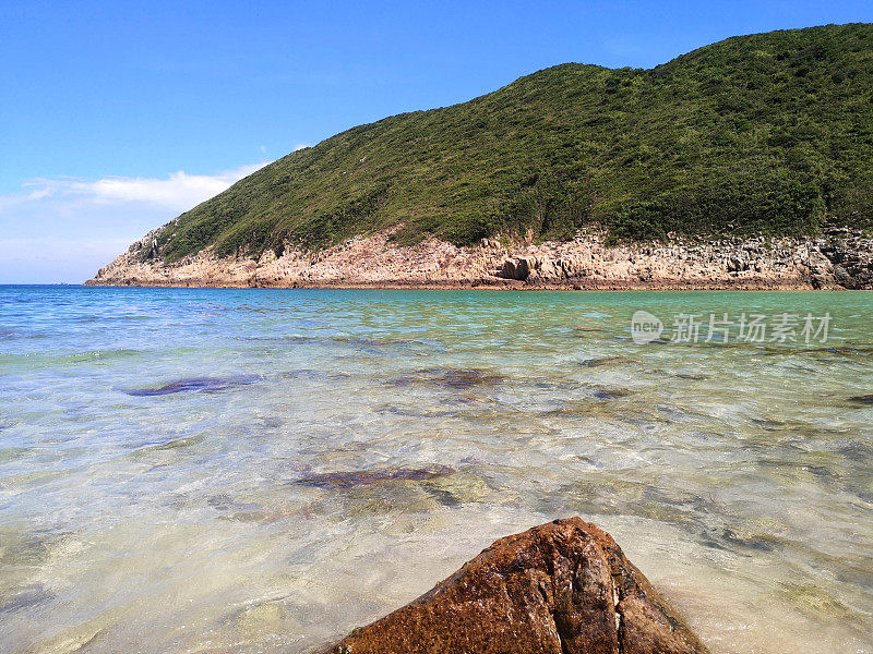 香港西贡半岛白腊仔泳滩的清水