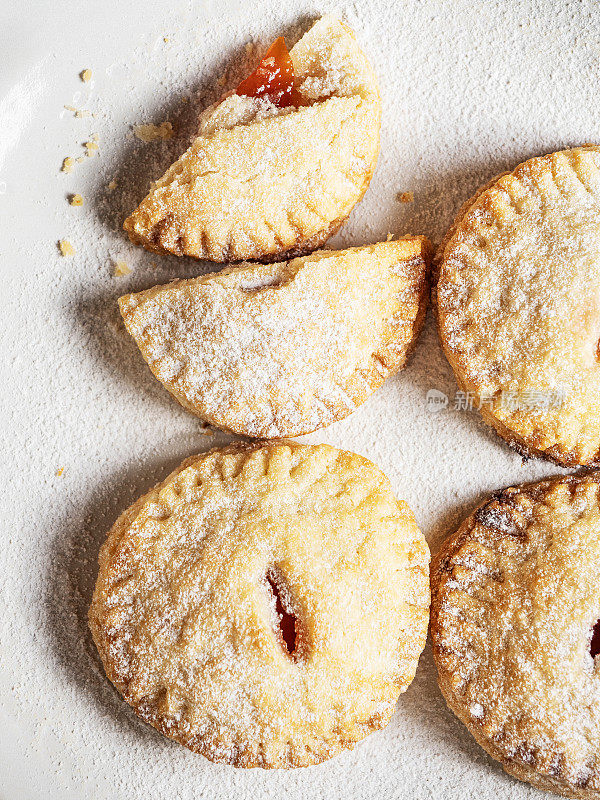 蜜桃派。Cookies.Shortbread。桃子饼干。派。小甜派