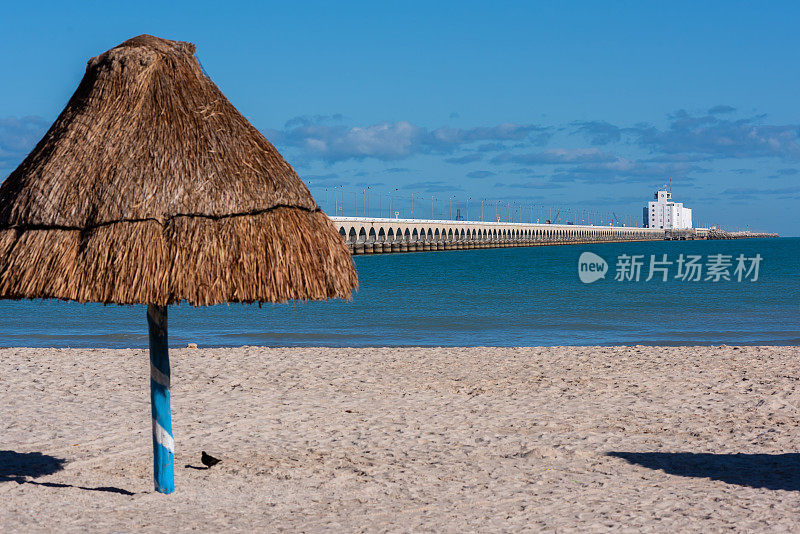 尤卡坦半岛普罗格雷索海滩的景色