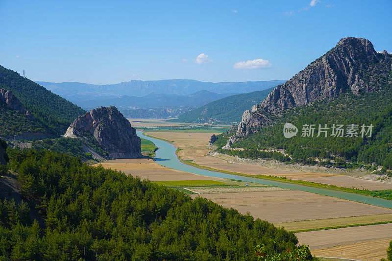 克孜利尔马克河流经土耳其锡诺普的农田