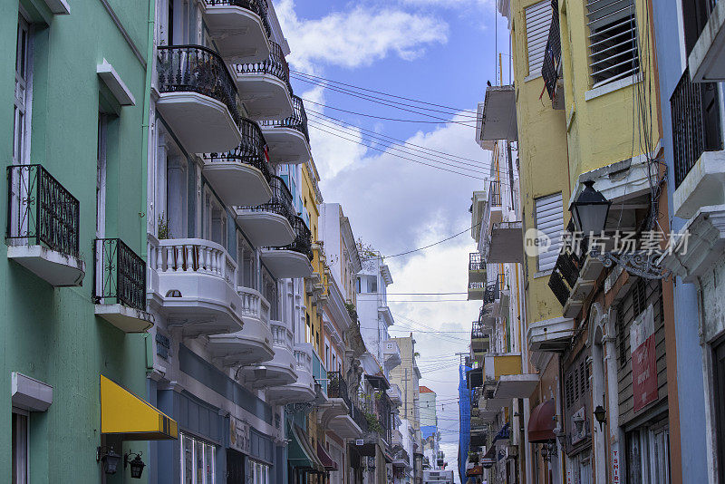 波多黎各，圣胡安，五颜六色的建筑
