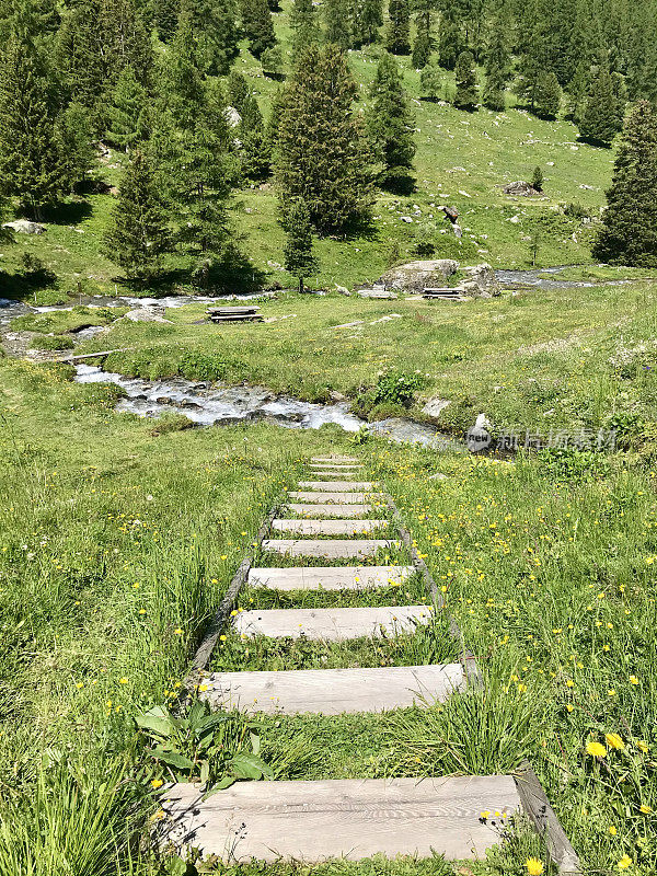 瑞士瓦莱州-内达兹-西维兹-克鲁森湖-风景