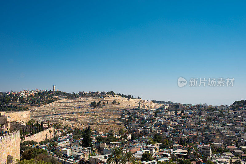 橄榄山和以色列耶路撒冷老城以东的邻近社区