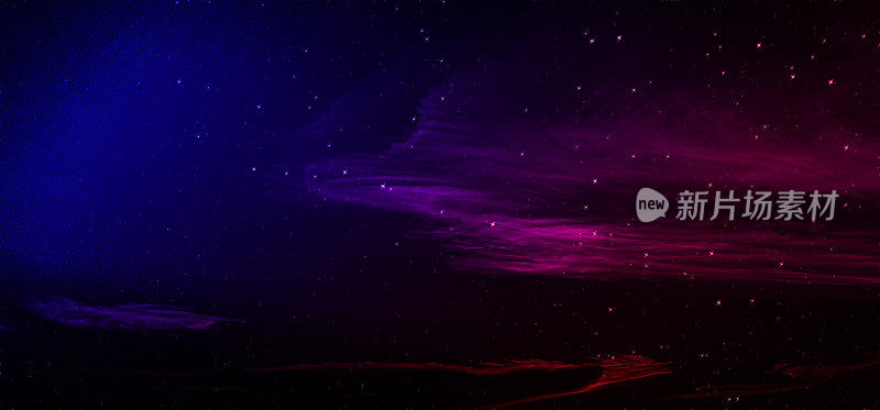 背景星系天文馆宇宙蓝紫色在夜晚星空背景，夜空星美丽的物理宇宙自然科学天文学，行星恒星星光星际