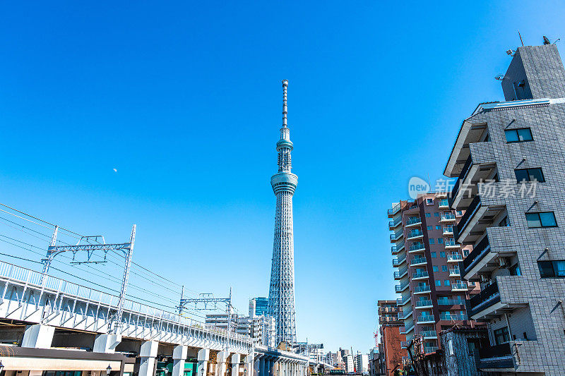 东京天空树塔城市街道