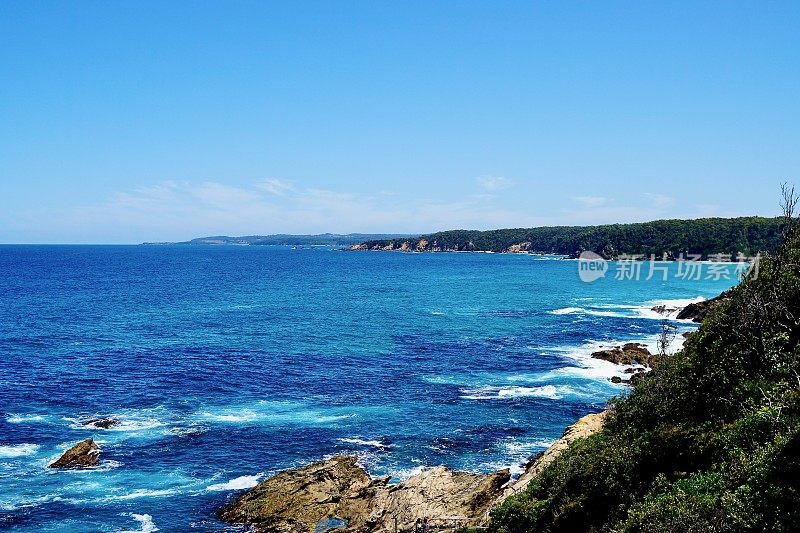蔚蓝的海水，游击队湾，Eurobodalla海岸，新南威尔士