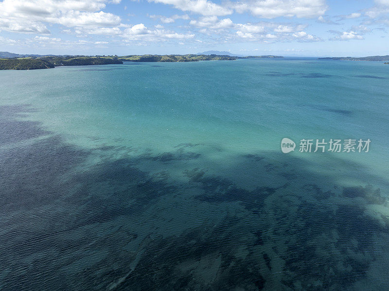 新西兰海岸线鸟瞰图