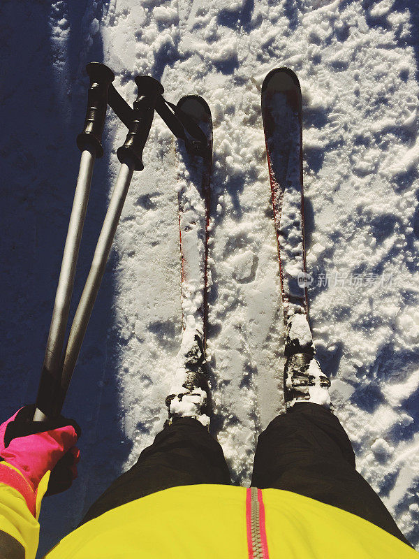准备滑雪