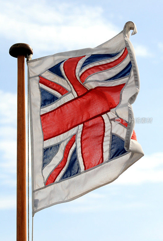 英国国旗在风中飘扬