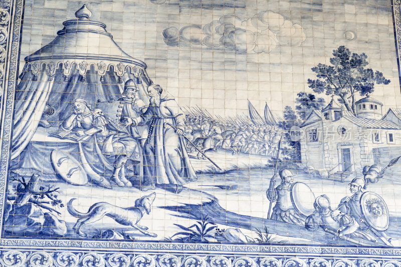 葡萄牙阿连特霍卡斯特罗佛得角皇家大教堂的历史瓷砖