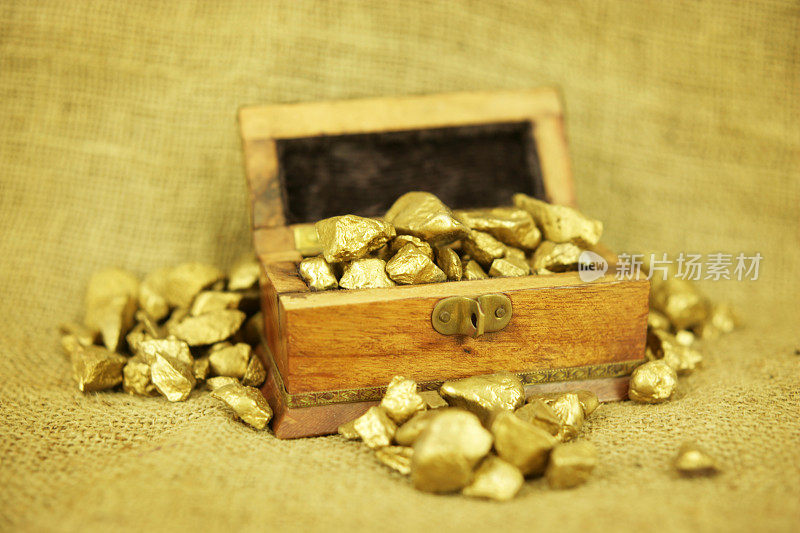 装满金子的箱子