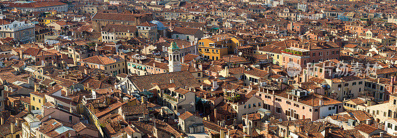 威尼斯屋顶全景，威尼斯，意大利