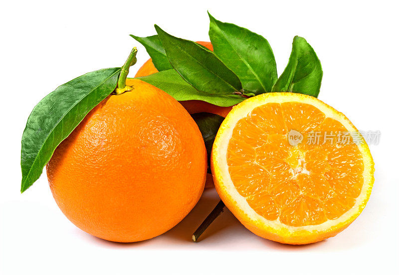 新鲜的橘子组成