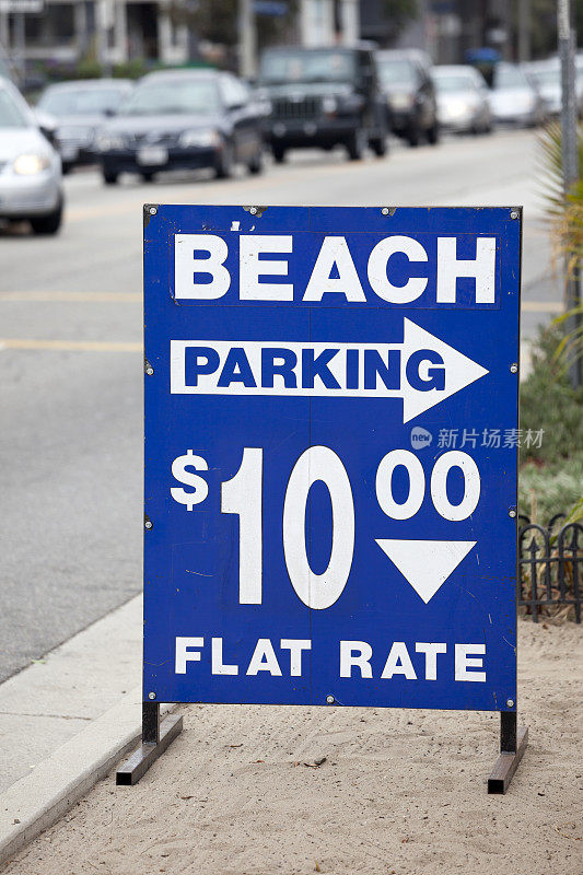 加州洛杉矶威尼斯海滩停车标志