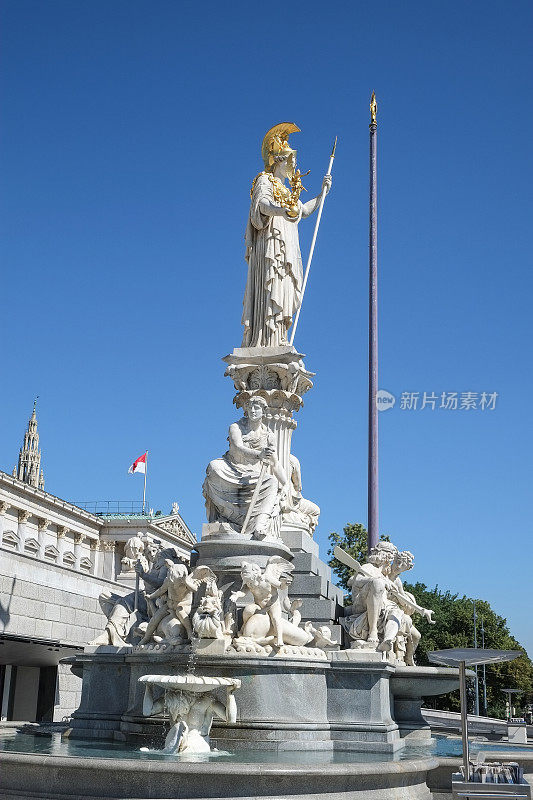奥地利维也纳的雅典娜守护神雕像