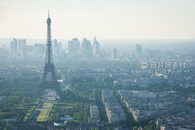巴黎，法国的城市景观与艾菲尔铁塔