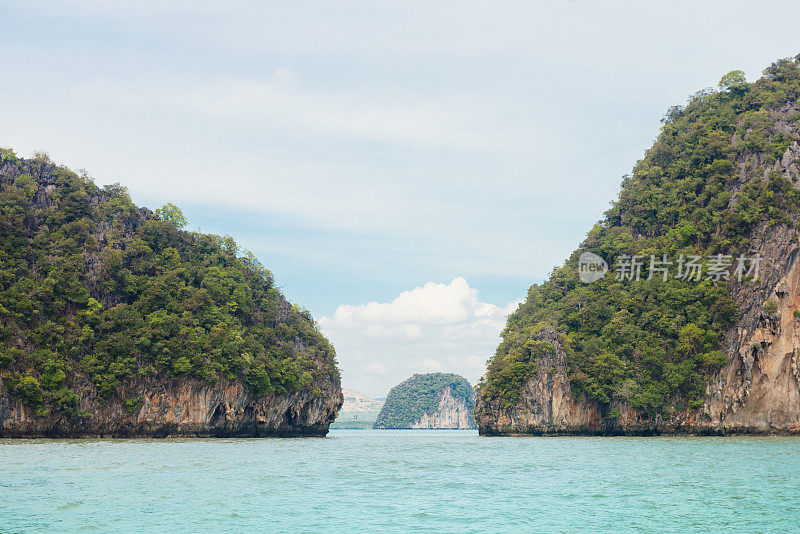 崎岖的喀斯特山区热带香港群岛泰国