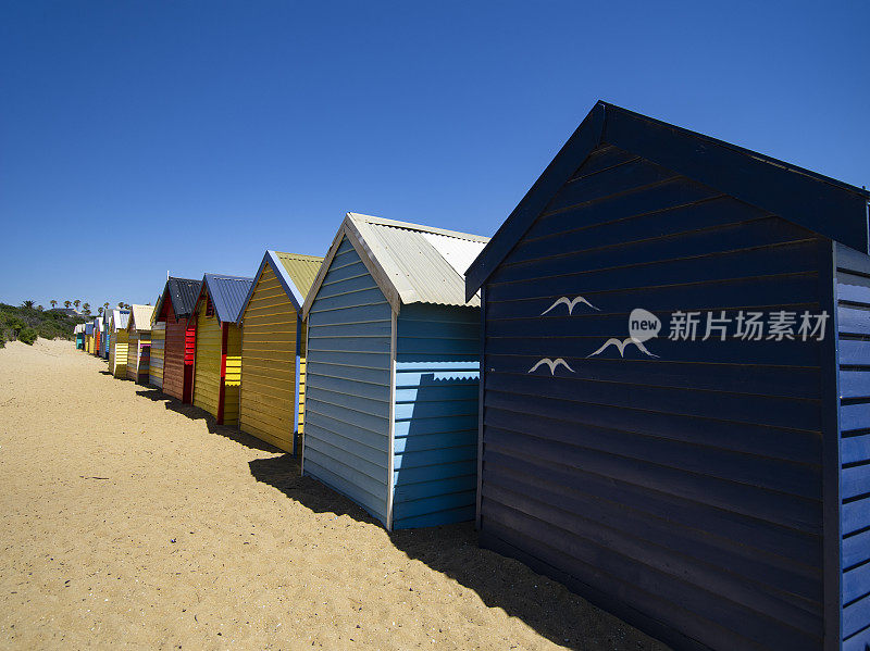 海滩Boxes-Melbourne-Australia。