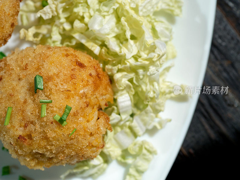 自制素食兰西尼(意式调味饭球)