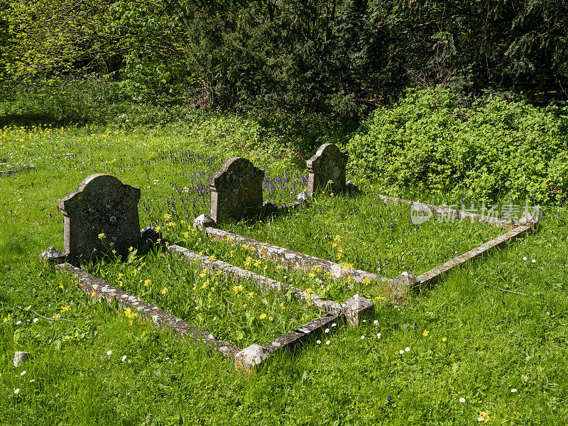 家族墓地在萨福克教堂墓地