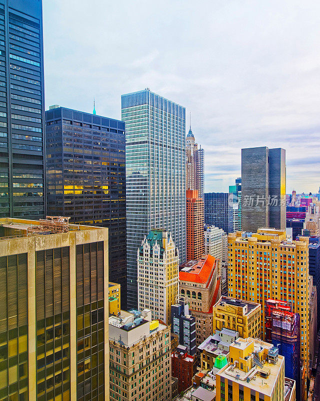 纽约市曼哈顿下城鸟瞰图