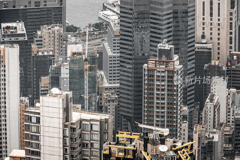 香港市中心的城市景观