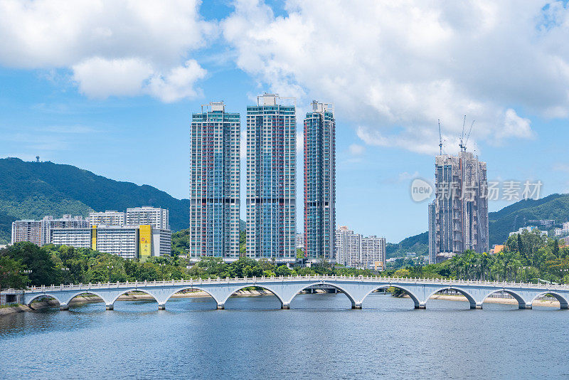 沙田区景色。香港新界