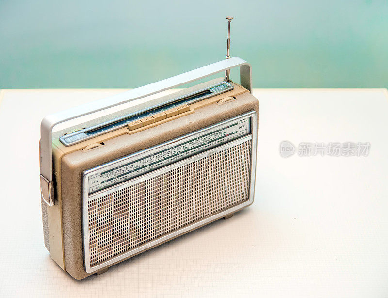 60年代复古收音机复古风格的灯光背景