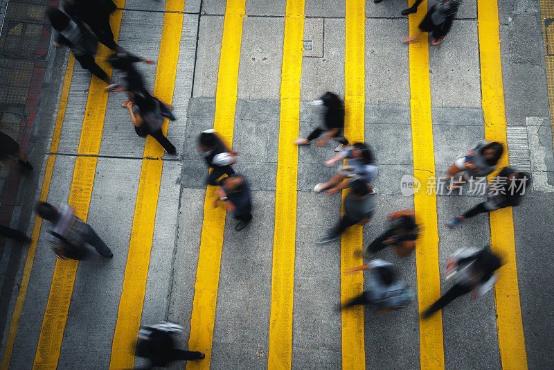 中国香港行人过马路