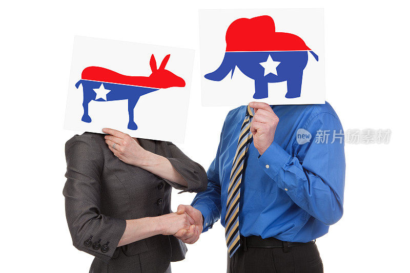 民主党和共和党握手