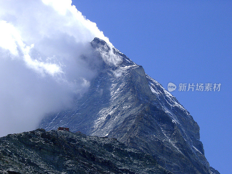 阿尔卑斯山，瑞士马特洪峰上的云