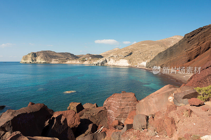 红海滩圣托里尼岛