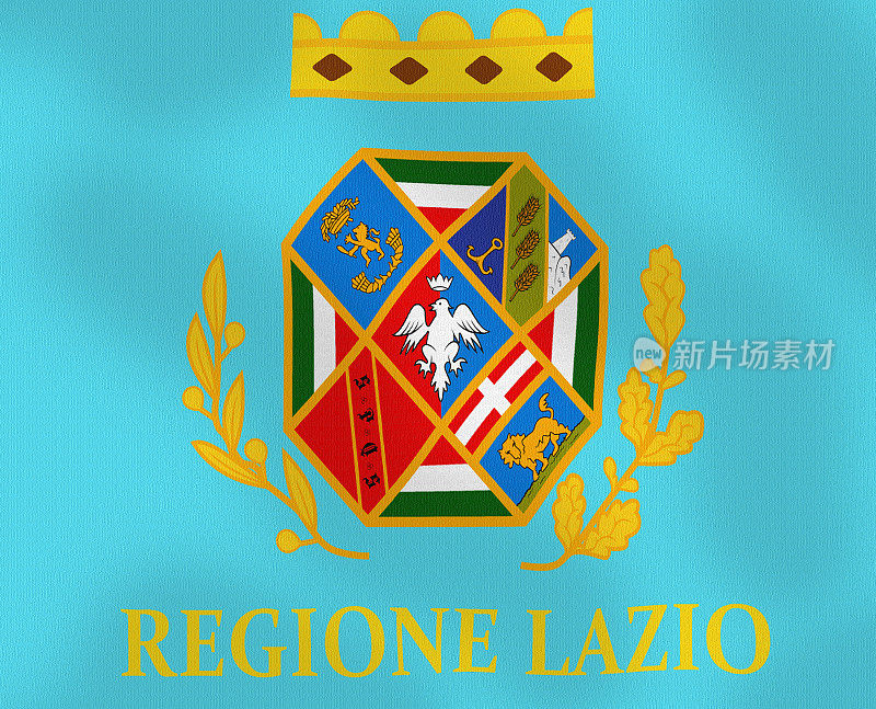 拉齐奥意大利系列赛飘扬的旗帜