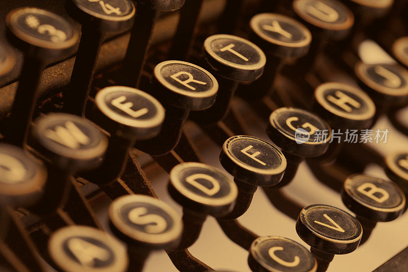 老式打字机键