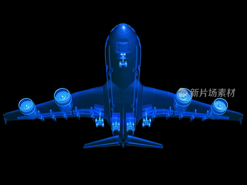 A380飞机3D模型草图